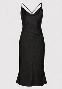 Sukienka koktajlowa Tommy Jeans czarna Party Crossback DW0DW11866  Slim Fit