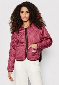 Kurtka przejściowa Converse czerwona damska Reversible Sherpa 10022733-A03 Bordowy Regular Fit