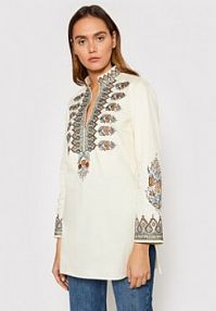 Tunika Tory Burch beżowa 