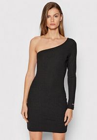 Sukienka koktajlowa Tommy Jeans czarna 