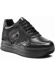 Półbuty na koturnie Lumberjack czarne Hilda SWA0312-002-V60 Black CB001