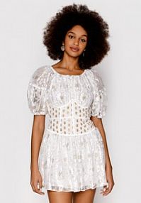 Sukienka koktajlowa For Love & Lemons biała 