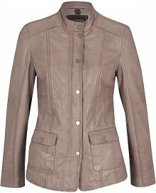 Kurtka skórzana ze skóry jagnięcej nappa  damska Bonprix