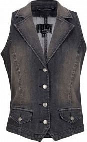 Kamizelka dżinsowa ze stretchem  damska Bonprix