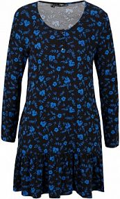 Długa tunika shirtowa z mieszanki wiskozy  Bonprix