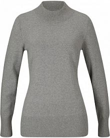 Sweter basic ze stójką, z bawełny z recyklingu  damski Bonprix