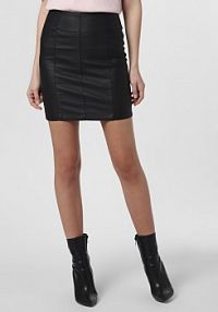 Spódnica  Kobiety Sztuczna skóra czarna jednolity XS Aygill's