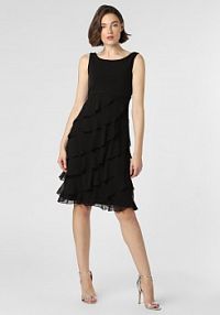 Sukienka  Kobiety Szyfon czarna jednolity 46 Swing
