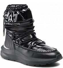 Botki EA7 Emporio Armani czarne damskie