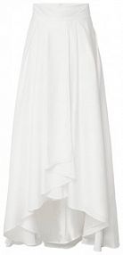 Długa spódnica z efektem stopniowania Swing biała EAN 2AC00900