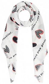 Chusta z mieszanki wiskozy i bawełny s.Oliver RED LABEL biała