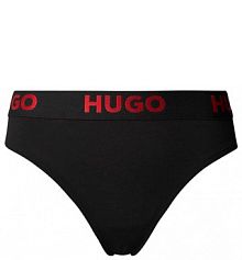 Stringi z paskiem z logo HUGO czarne EAN 50469651/00