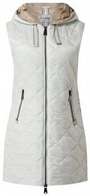 Kamizelka pikowana z kapturem Gil Bret biała damska