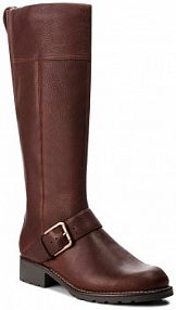 Kozaki Clarks brązowe damskie Orinoco Jazz 261381954 Tan Warmlined Leather