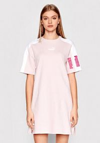 Sukienka codzienna Puma różowa Power 847118  Relaxed Fit