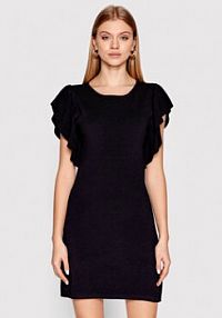 Sukienka dzianinowa Sisley czarna 