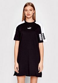 Sukienka codzienna Puma czarna Power 847118  Relaxed Fit
