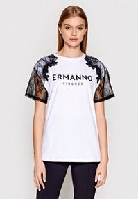 T-shirt Ermanno Firenze biały damski 