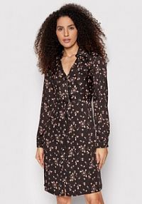 Sukienka koszulowa Sisley czarna 4OIJLV00B  Regular Fit