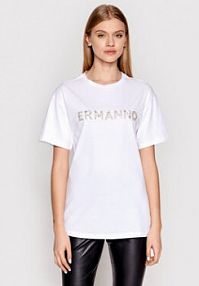 T-shirt Ermanno Firenze biały damski 