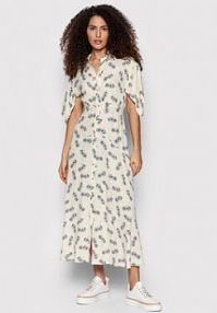 Sukienka koszulowa Sisley beżowa 4JDHLV00C  Regular Fit