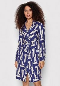 Sukienka koszulowa Sisley niebieska 