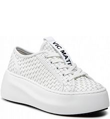 Półbuty na koturnie Vic Matié białe 1A3814D W62A030102 Bianco