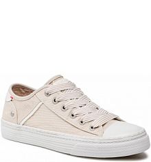 Półbuty Mustang beżowe damskie 1376-301-243 Ivory