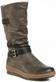 Kozaki Go Soft szare damskie 0717-18802B-23 Grey