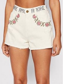 Szorty jeansowe Desigual beżowe 