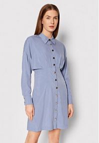 Sukienka koszulowa Sisley niebieska 48T8LV00M  Regular Fit