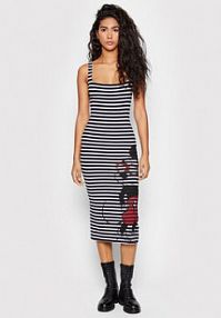 Sukienka dzianinowa Desigual czarna 