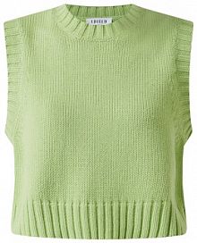 Bezrękawnik z dodatkiem wełny model Mailina EDITED zielona damska EAN EDT5113001