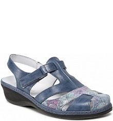 Sandały na obcasie Comfortabel granatowe 720140  Cobalt