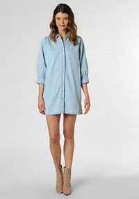 Sukienka jeansowa Kobiety Jeansy niebieska jednolity M EDITED