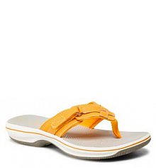 Japonki Clarks żółte damskie Brinkley Sea 261585764 Żółty