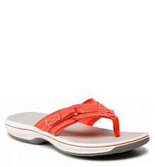 Japonki Clarks pomarańczowe damskie Brinkley Sea 261585814
