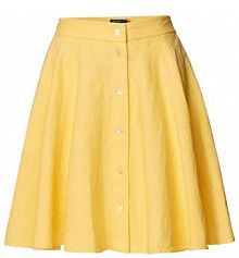 Spódnica mini z lnu Polo Ralph Lauren żółta EAN 211863646