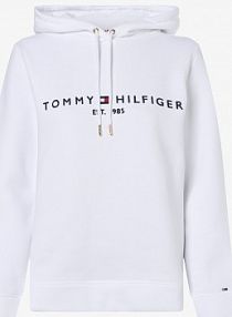 Bluza z kapturem Kobiety Materiał dresowy biała jednolity XXL Tommy Hilfiger damska