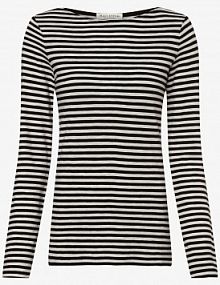 Koszulka z długim rękawem Kobiety Bawełna czarny w paski L Marc O'Polo damski
