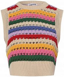 Kamizelka dzianinowa   Mailina wielokolorowa EDITED damska