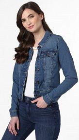 Kurtka jeansowa Kobiety Dżersej niebieska jednolity XS Noisy May damska