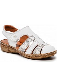 Sandały na obcasie Comfortabel białe 720009-03 Weiss