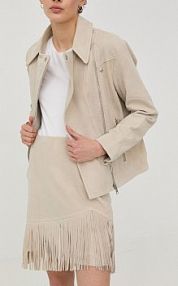 Spódnica mini Bruuns Bazaar  beżowa BBW2830