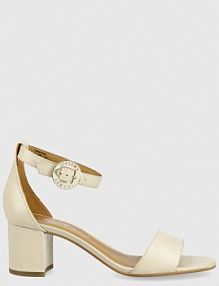 Sandały na obcasie Emporio Armani  beżowe  X3P698.XF636