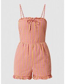 Krótki kombinezon w kratkę model Cille Noisy May różowy EAN 27021019