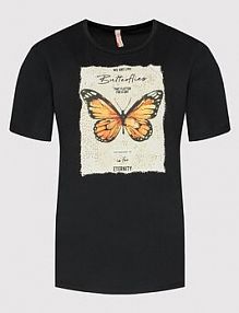 T-shirt Imperial czarny damski 