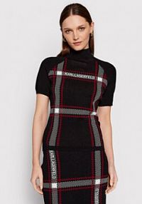 Golf KARL LAGERFELD czarny damski 