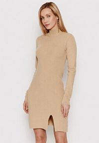 Sukienka dzianinowa DeeZee beżowa 