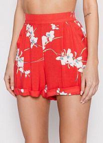 Szorty Volcom czerwone damskie Materiałowe